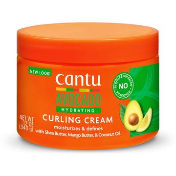 Cantu Hydrating Avocado Coconut Curl Cream with Mango Butter and Shea Butter, 12 oz