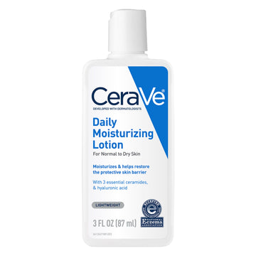 CeraVe Daily Moisturizing Lotion for Normal to Dry Skin Face Body Hand Hyaluronic Acid 3 fl oz