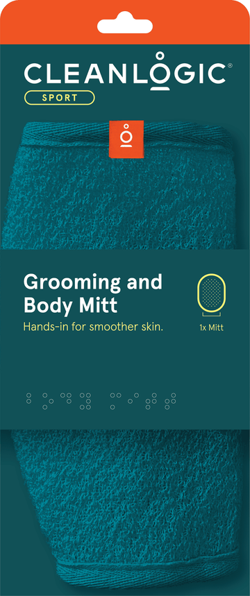 Cleanlogic Sport Exfoliating Body Scrubber, Body Exfoliator Mitt for Clean, Smooth Skin, 1 Count