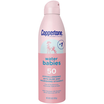 Coppertone WaterBabies Sunscreen Spray, SPF 50 Baby Sunscreen, 6 oz