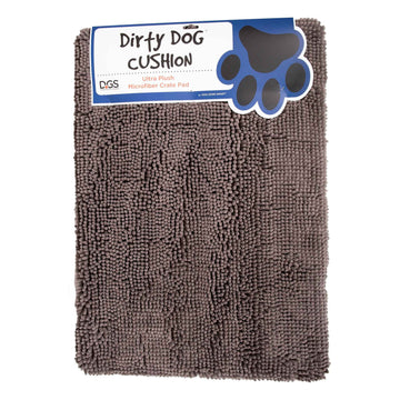DGS Pet Products Dirty Dog Cushion Pad Medium Grey 21" x 30" x 2.5"