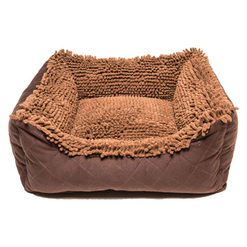 DGS Pet Products Dirty Dog Lounger Bed Large Brown 31" x 27" x 9"