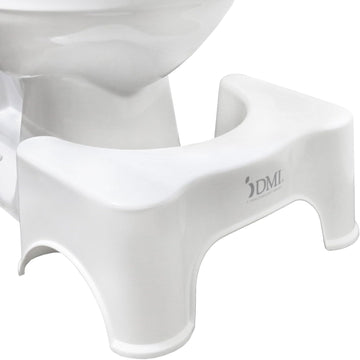 DMI Toilet Squatting Posture Stool, 6.7" Height, Reduces Strain for an Easier Go, Poop Stool for Bathroom, Fun Footprint Designs, Low-profile, Minimal Design for Bathroom Aesthetic