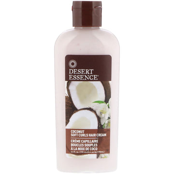 Desert Essence Coconut Soft Curls Hair Cream, 6.4 fl oz (190 ml)