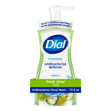 Dial Antibacterial Defense Fresh Pear Scent Foaming Hand Soap, 7.5 fl oz
