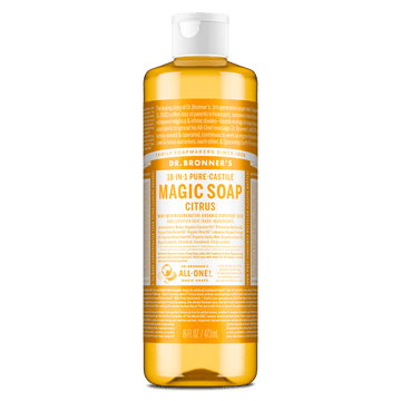 Dr. Bronner's Magic Soap - Citrus - Pure-Castile Liquid Soap - 16 fl oz - for face, body wash, hands