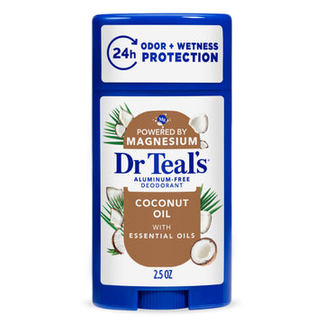 Dr Teal's Aluminum Free Deodorant, Coconut Oil with Essential Oils, 2.5 oz