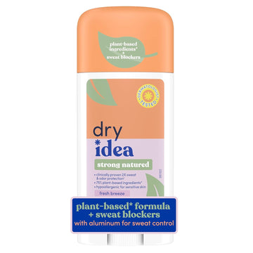 Dry Idea Plant Based Invisible Solid Deodorant & Antiperspirant for Women, Fresh Breeze Scent, 2.6 oz.