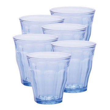 Duralex Picardie Marine Blue Tempered Glass 8.75 Ounce Tumbler, Set of 6