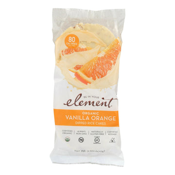 Element Organic Vanilla Orange Dipped Rice Cakes, 3.5 Oz
