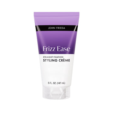 John Frieda Straight Fixation Styling Creme, Straight Hair Cream for Styling, 5 fl oz