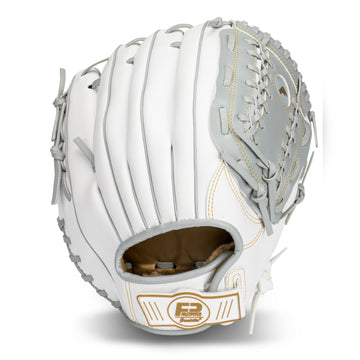 Franklin Sports Field Master Fastpitch Softball Glove, 12 in, White/Grey, Right Hand Throw