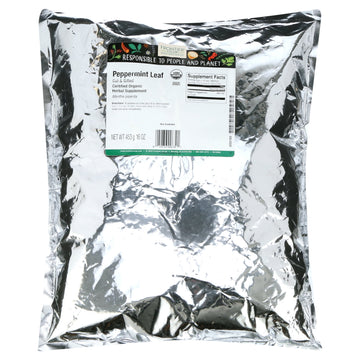 Frontier Co-op Certified Organic Peppermint Leaf, Cut and Sifted, 16 oz Bag