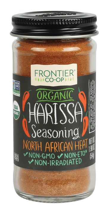 Frontier Co-op Harissa Seasoning Blend Certified Organic 1.9 oz. bottle