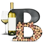 G Francis B-Shaped Letter Wine Cork Holder Decor Metal Container for Wine Corks