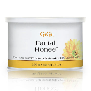 GiGi Facial Honee Hair Removal Wax with Honey Extract, Hypoallergenic Soft Wax for Face and Delicate Skin, 14 oz