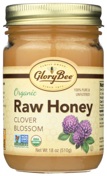 Glorybee Raw Clover Honey, 18 Oz.