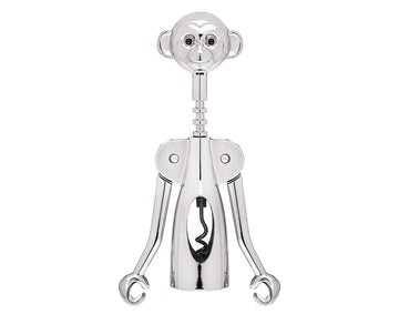 Godinger Monkey Head Corkscrew Wine Cork Bottles Opener and Beer Cap Remover