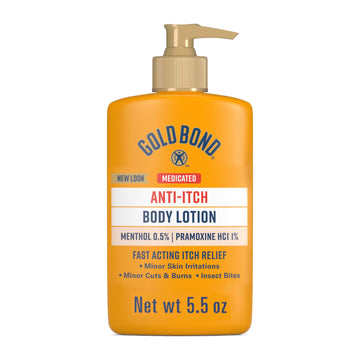 Gold Bond Medicated Anti-Itch Body Lotion, 5.5 oz., Steroid Free, Fast Acting Itchy Skin Relief