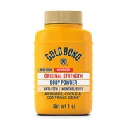 Gold Bond Medicated Original Strength Body Powder, 1 oz., Talc-Free, Anti-Itch, Absorbs and Cools