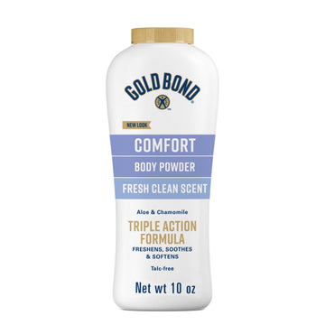 Gold Bond Comfort Body Powder for Men and Women, 10 oz., Talc-Free, Fresh Clean Scent With Aloe and Chamomile