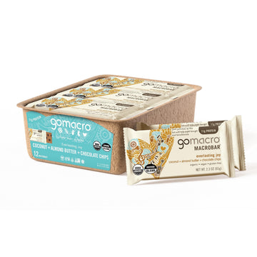 GoMacro Coconut + Almond Butter + Chocolate Chips MacroBar 12ct Tray