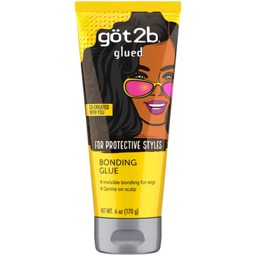 got2b Glued Bonding Glue for Protective styles, Invisible, Quick Dry Wig Glue, 6 oz