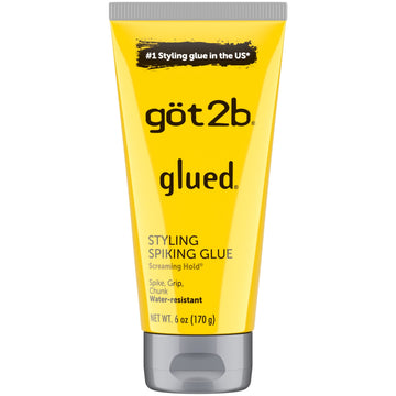 got2b Glued Styling Spiking Hair Gel, Water-Resistant, Bold, Screaming Hold Spikes, 6 oz