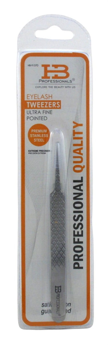 HB Professional Eyelash Tweezers Ultra Fine Pointed Stainless (Pack of 3)