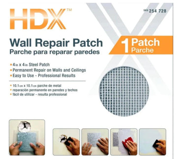 HDX 4 in. x 4 in. Drywall Repair Patch 12 Pack