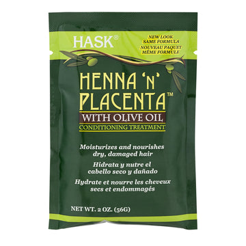 Hask Henna 'N' Placenta Conditioning Treatment With Olive Oil, 2.0 OZ