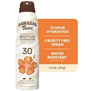 Hawaiian Tropic Weightless Hydration Clear Sunscreen Spray, SPF 30, 6 oz
