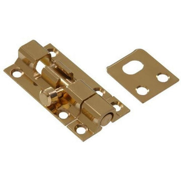 Hillman Group 851015 Carded - Barrel Bolt, Solid & Brite Brass - 2 in.