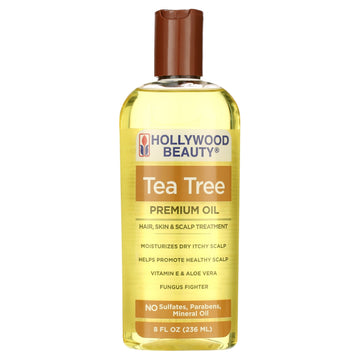 Hollywood Beauty Tea Tree Oil for Hair, Scalp, and Skin, 8 fl oz, Dry Hair, Moisturizing