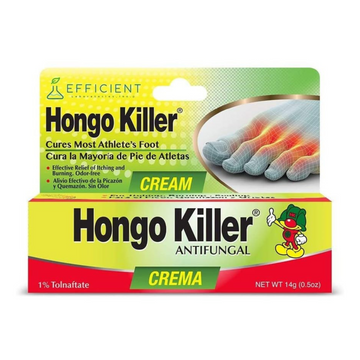 Hongo Killer Antifungal Cream, Tolnaftate 1%, Athletes Foot Treatment, 14 g (0.5 oz)