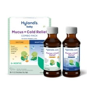 Hyland's Baby Mucus + Cold Relief, Ages 6+ Months, Day & Night Combo Pack, 8 fl oz