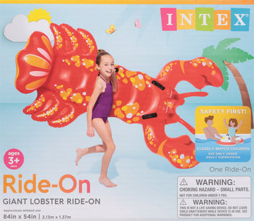 Intex Friendly Lobster Giant Inflatable Swimming Pool Ride-On Raft | 57528EP