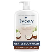 Ivory Body Wash, Mild and Gentle, Coconut Scent, for All Skin Types, 35 fl oz