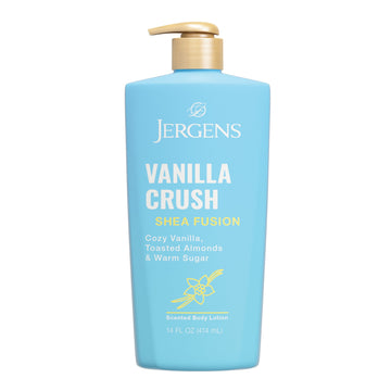 Jergens Shea Fusion Vanilla Crush Scented Body Lotion, Moisturizer for Dry Skin, 14 fl oz