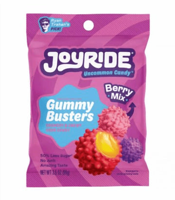 JOYRIDE Crunchy Gummy Candy - Busters Berry Mix - 3.5oz