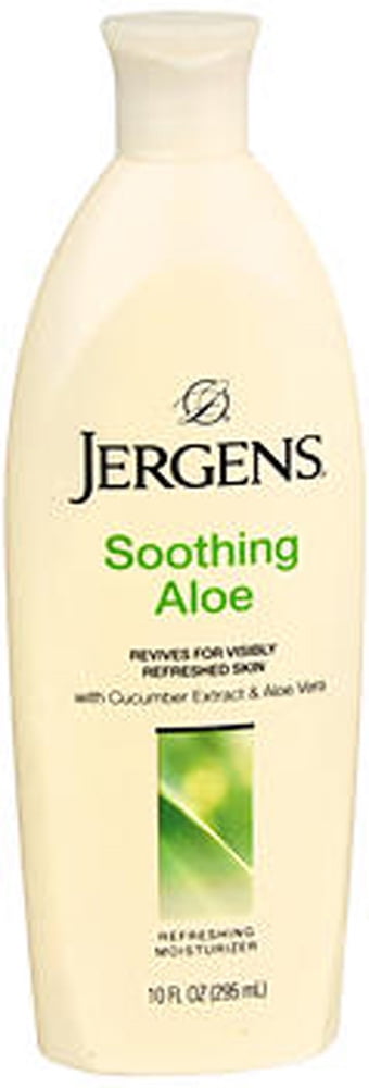 Jergens Hand and Body Lotion, Soothing Aloe Refreshing Body Lotion with Aloe Vera & Cucumber Extract, 10 Oz