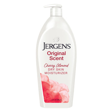 Jergens Original Scent with Cherry Almond Body Lotion Moisturizer for Dry Skin, 32 oz