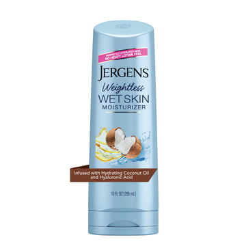 Jergens Wet Skin Body Moisturizer for Dry Skin, In-Shower Body Lotion, Coconut, 10 fl oz
