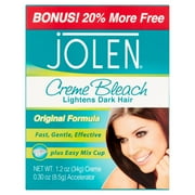 Jolen Creme Bleach Lightens Dark Hair Original Formula Creme With Accelerator And Easy Mix Cup
