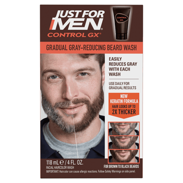 Just for Men Control GX Grey Reducing Beard Wash 4 fl oz