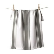 KAF Home Centerband Oversized Kitchen Towel, 100% Cotton, Pewter