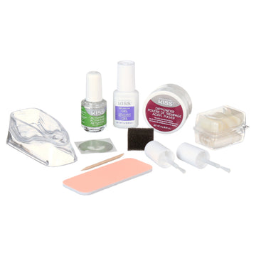 Kiss Salon Dip Professional Dipping System, Fake Nails Powder Manicure Kit, 40 Pieces