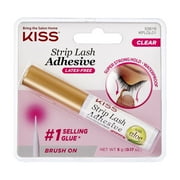 Kiss Latex Free Brush-On Strip Lash Adhesive with Aloe, Net Wt. 5g (0.17 oz.) - Clear