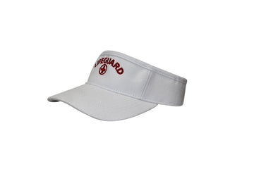 Kemp USA 11" Red and White Kemp USA Visor Lifeguard and Cross Logo Cap with Embroidery