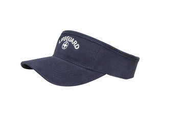 Kemp USA 11" White and Navy Blue Kemp USA Visor Lifeguard and Cross Logo Cap with Embroidery